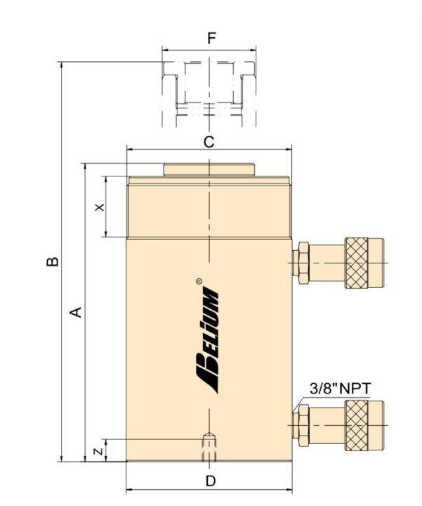 Design of BMDH SERIES DOUBLE ACTING, HOLLOW PISTON CYLINDER
